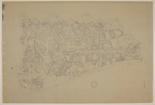 217104 Plattegrond van de binnenstad van Utrecht, met huisnummers